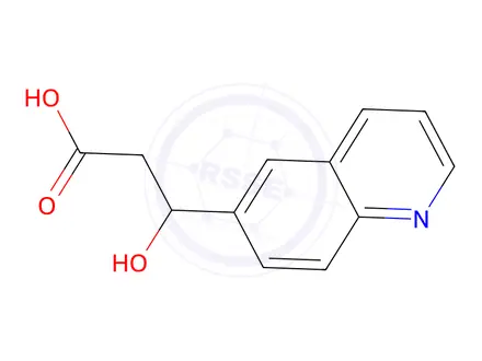 Chemical structure of 3-Hydroxy-3-(quinolin-6-yl)propanoic acid
