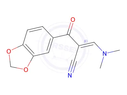 Chemical structure of 2-(Benzo[d][1,3]dioxole-5-carbonyl)-3-(dimethylamino)acrylonitrile