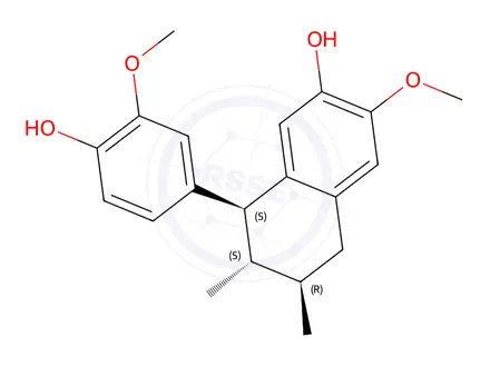 Chemical structure of (+)-Guaiacin