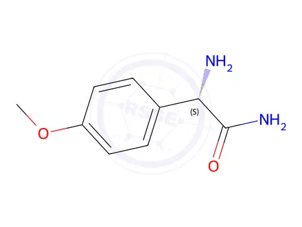 Chemical structure of (S)-2-Amino-2-(4-methoxyphenyl)acetamide