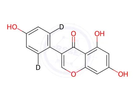 Chemical structure of Genistein-2',6'-d2