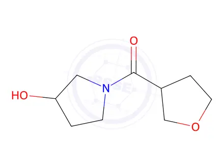 Chemical structure of 1-(oxolane-3-carbonyl)pyrrolidin-3-ol