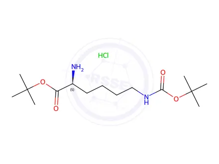 Chemical structure of H-Lys(Boc)-OtBu HCl