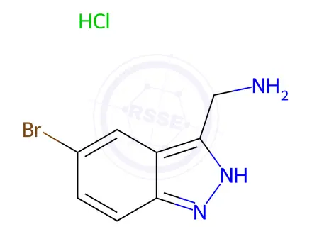 Chemical structure of (5-Bromo-1H-indazol-3-yl)methanamine hydrochloride