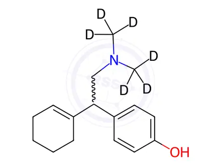 Chemical structure of rac Dehydro-O-desmethyl Venlafaxine-d6