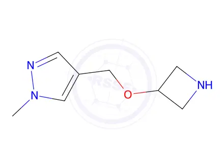 Chemical structure of 4-((Azetidin-3-yloxy)methyl)-1-methyl-1h-pyrazole