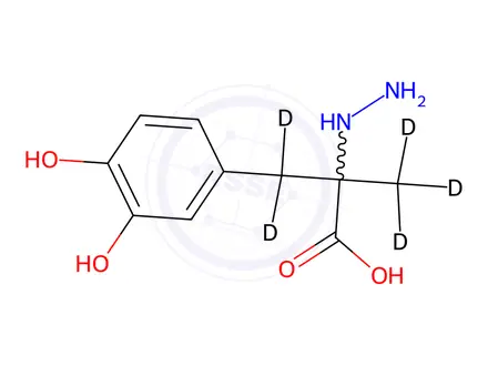 Chemical structure of D,L-Carbidopa-d5