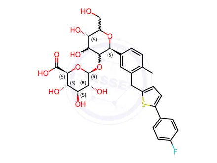 Chemical structure of Canagliflozin 2-Glucuronide