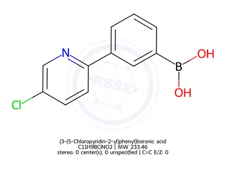 Chemical structure of (3-(5-Chloropyridin-2-yl)phenyl)boronic acid