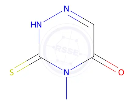 Chemical structure of 4-amino-3-sulfanyl-4,5-dihydro-1,2,4-triazin-5-one