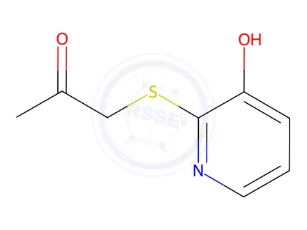 Chemical structure of 1-[(3-Hydroxy-2-pyridinyl)thio]-2-propanone