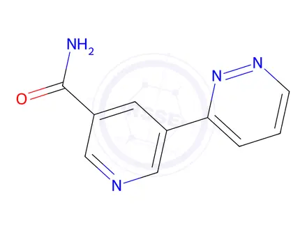 Chemical structure of 5-(Pyridazin-3-yl)nicotinamide