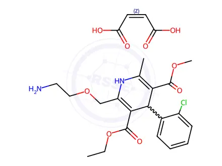 Chemical structure of Amlodipine Maleate
