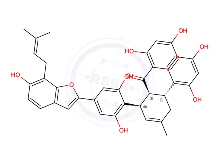 Chemical structure of mulberrofuran U