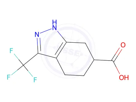 Chemical structure of 3-(trifluoroMethyl)-4,5,6,7-tetrahydro-1H-indazol-6-carboxylic acid