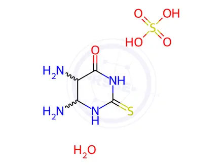Chemical structure of 5,6-Diamino-2-thioxo-2,3-dihydropyrimidin-4(1H)-one sulfate hydrate