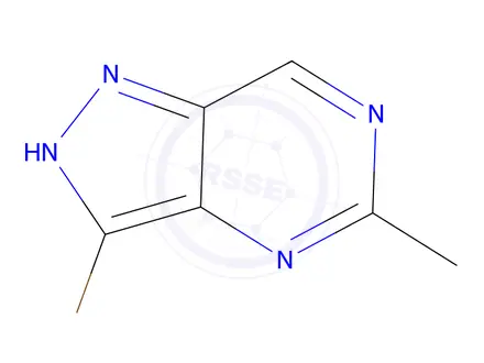 Chemical structure of 3-bromo-5-methyl-1H-pyrazolo[4,3-d]pyrimidine