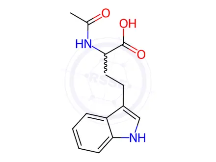 Chemical structure of N-Acetyl-D,L-homotryptophan