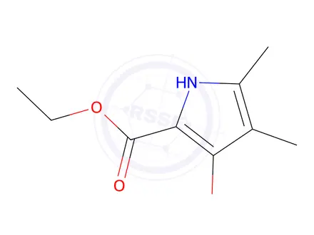 Chemical structure of ethyl 3-hydroxy-4,5-dimethyl-1H-pyrrole-2-carboxylate