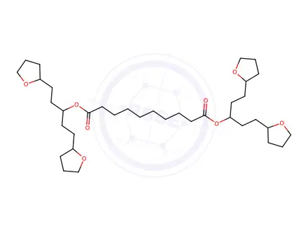 Chemical structure of Bis(1,5-bis(tetrahydrofuran-2-yl)pentan-3-yl) decanedioate