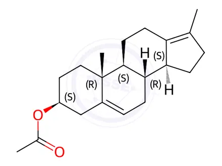 Chemical structure of Abiraterone Acetate 17-Methyl Impurity