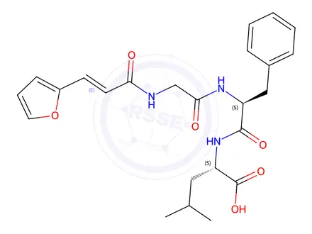 Chemical structure of FA-Gly-Phe-Leu-OH