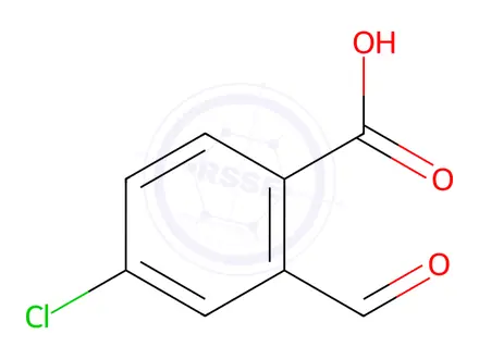 Chemical structure of 4-chloro-2-formyl-benzoic acid