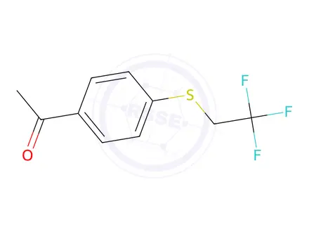 Chemical structure of 1-{4-[(2,2,2-trifluoroethyl)sulfanyl]phenyl}ethan-1-one
