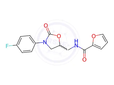 Chemical structure of N-((3-(4-Fluorophenyl)-2-oxooxazolidin-5-yl)methyl)furan-2-carboxamide