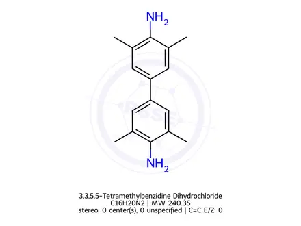 Chemical structure of Tetramethylbenzidine