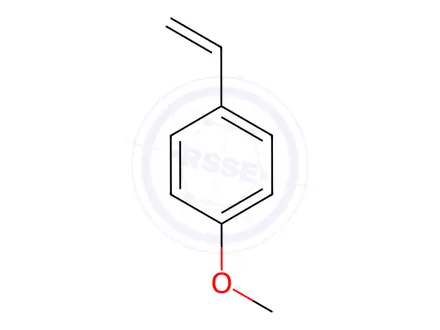 Chemical structure of 4-Methoxystyrene