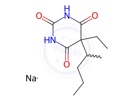 Chemical structure of Pentobarbital sodium