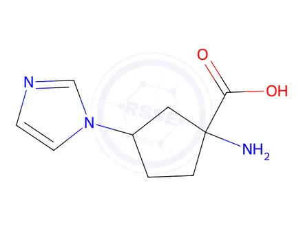 Chemical structure of 1-Amino-3-(1h-imidazol-1-yl)cyclopentane-1-carboxylic acid