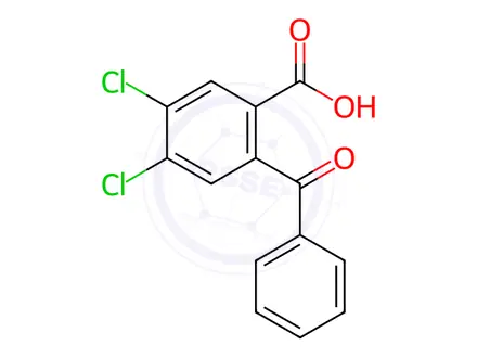 Chemical structure of 2-Benzoyl-4,5-dichlorobenzoic acid
