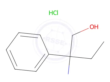Chemical structure of 2-Methylamino-2-phenylbutanol hydrochloride