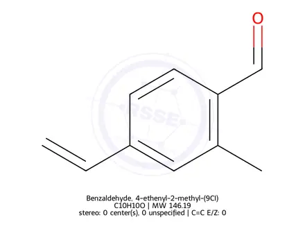 Chemical structure of Benzaldehyde, 4-ethenyl-2-methyl-(9CI)