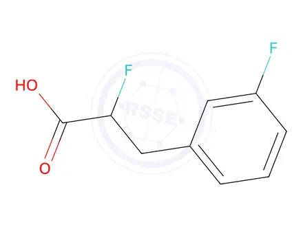 Chemical structure of 2-fluoro-3-(3-fluorophenyl)propanoic acid