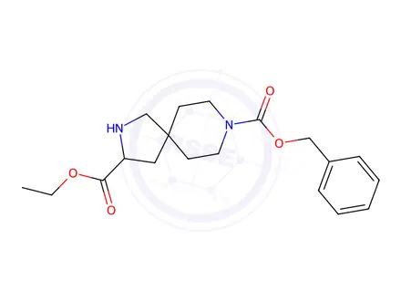 Chemical structure of 8-Benzyl 3-ethyl 2,8-diazaspiro[4.5]decane-3,8-dicarboxylate