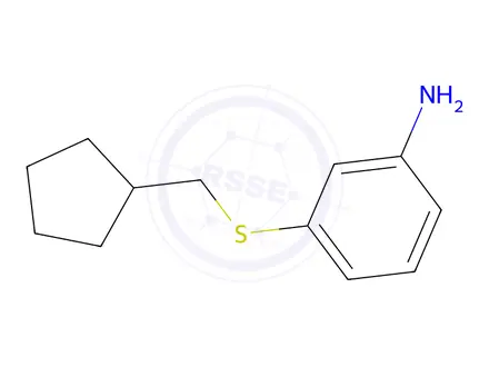 Chemical structure of 3-[(cyclopentylmethyl)sulfanyl]aniline