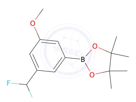 Chemical structure of 1,3,2-Dioxaborolane, 2-[3-(difluoromethyl)-5-methoxyphenyl]-4,4,5,5-tetramethyl-