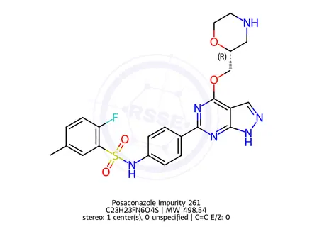 Chemical structure of Posaconazole Impurity 261