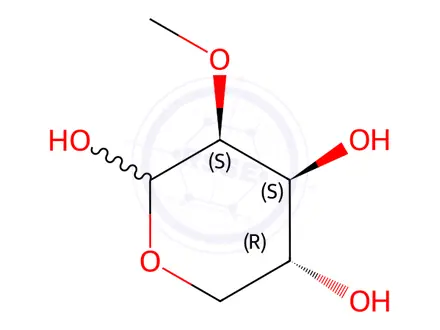 Chemical structure of 2-O-Methyl-D-lyxopyranose