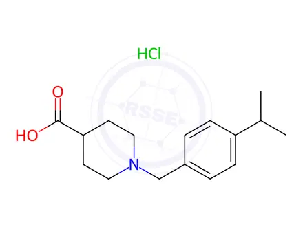 Chemical structure of 1-(4-Isopropylbenzyl)piperidine-4-carboxylic acid hydrochloride