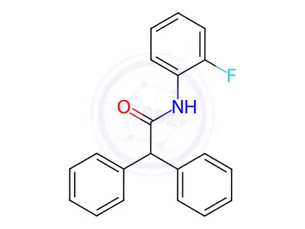 Chemical structure of N-(2-Fluorophenyl)-2,2-diphenylacetamide