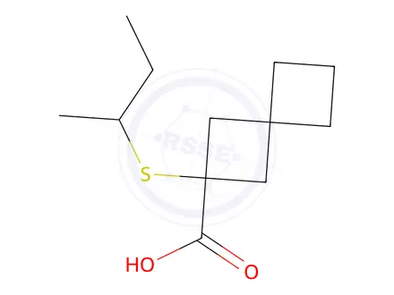 Chemical structure of 2-(Sec-butylthio)spiro[3.3]heptane-2-carboxylic acid
