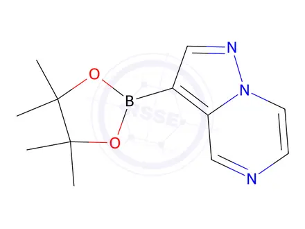 Chemical structure of 3-(4,4,5,5-Tetramethyl-1,3,2-dioxaborolan-2-yl)pyrazolo[1,5-a]pyrazine