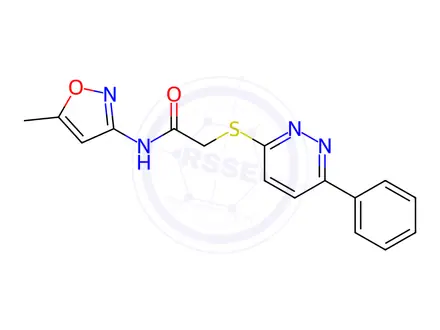 Chemical structure of N-(5-Methylisoxazol-3-yl)-2-((6-phenylpyridazin-3-yl)thio)acetamide