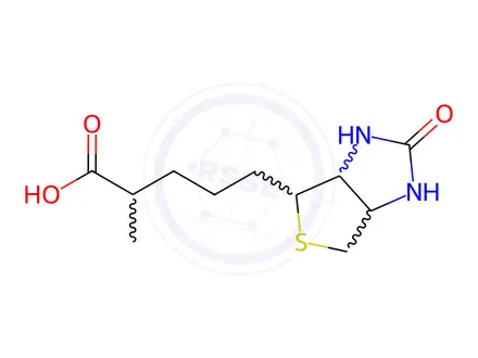 Chemical structure of Hexahydro-α-methyl-2-oxo-1H-thieno[3,4-d]imidazole-4-valeric acid