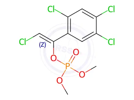 Chemical structure of Chlorfenvinphos Impurity 2 (Tetrachlorvinphos)