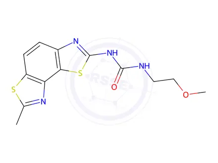 Chemical structure of 1-(2-Methoxyethyl)-3-(7-methylbenzo[1,2-d:3,4-d']bis(thiazole)-2-yl)urea